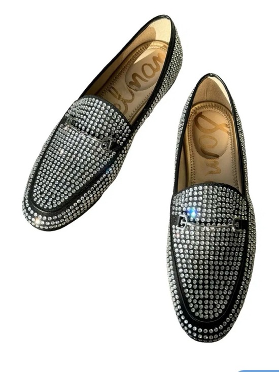 Sam Edelman Shoes - Sam Edelman Black Crystal-Embellished women  Loafers
